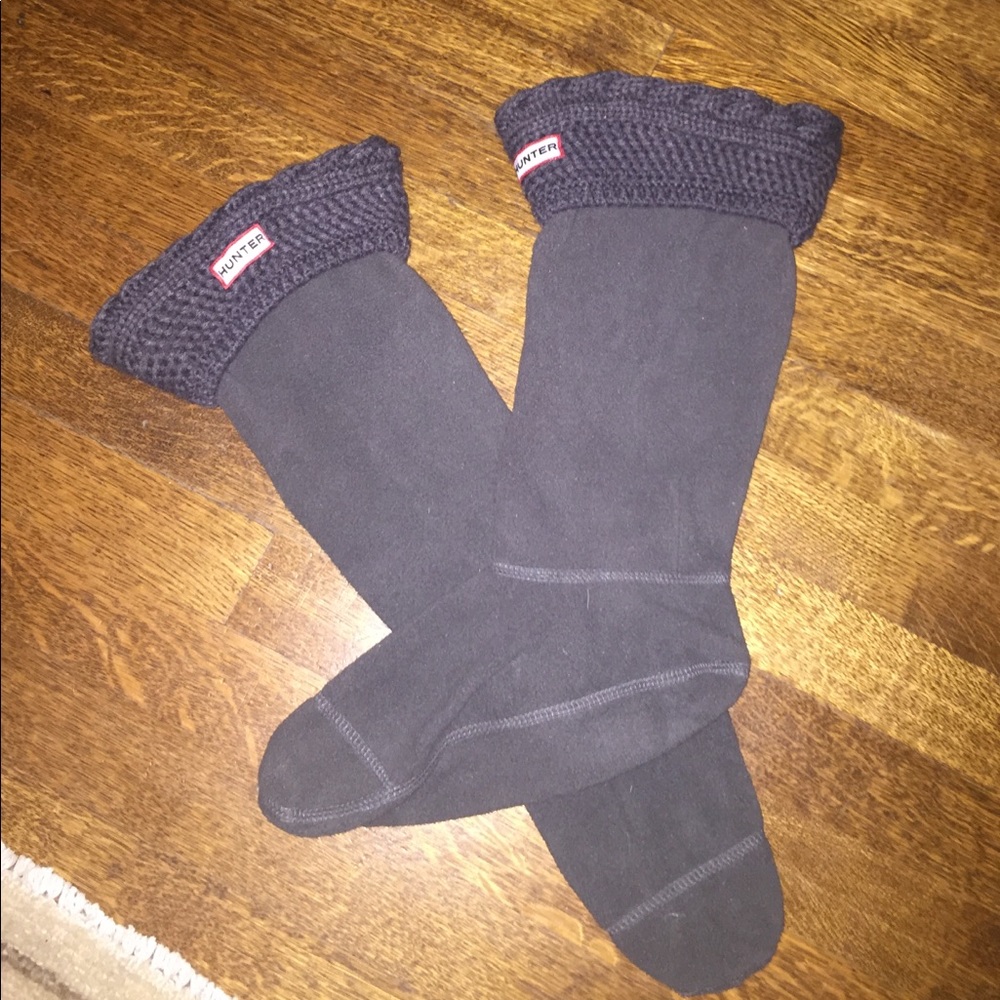 Hunter crochet-top boot socks