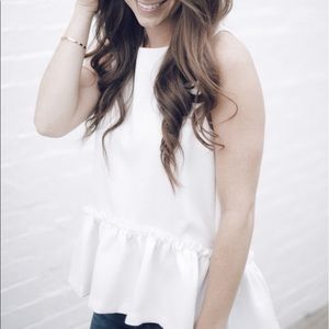 English Factory Sleeveless Drophem Top