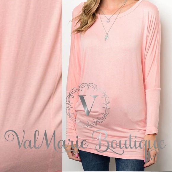 📍CLEARANCE 📍Soft pink lightweight dolman top - Picture 2 of 3