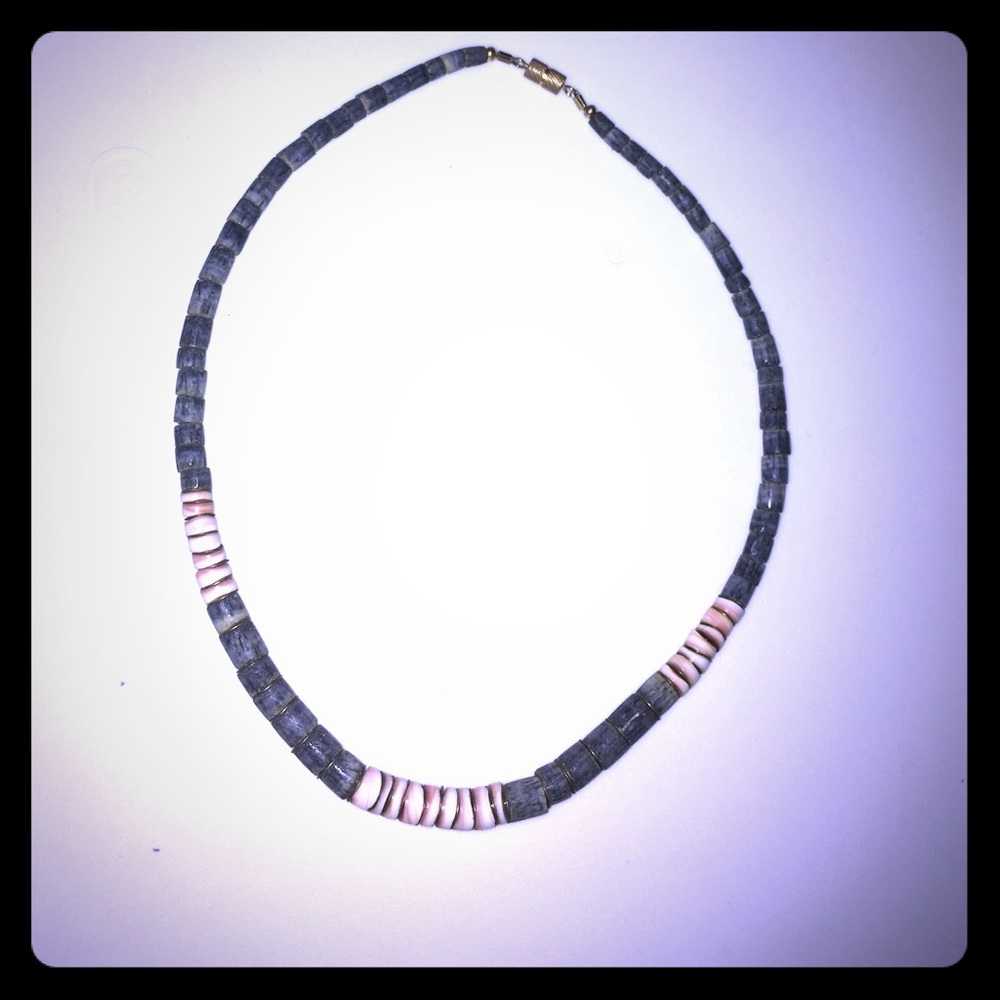 Beaded Blue and White Beach Necklace