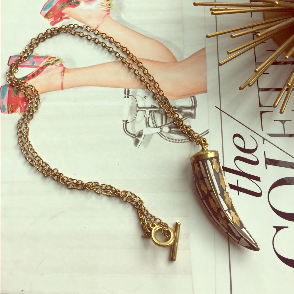Boho Horn Pendant Necklace