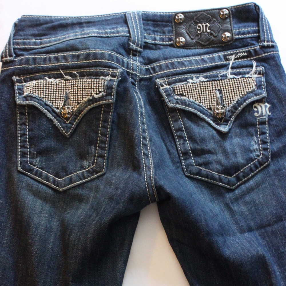 Miss Me Boot Cut Embellished Jeans Dark