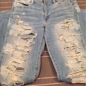 American eagle distressed high rise jegging