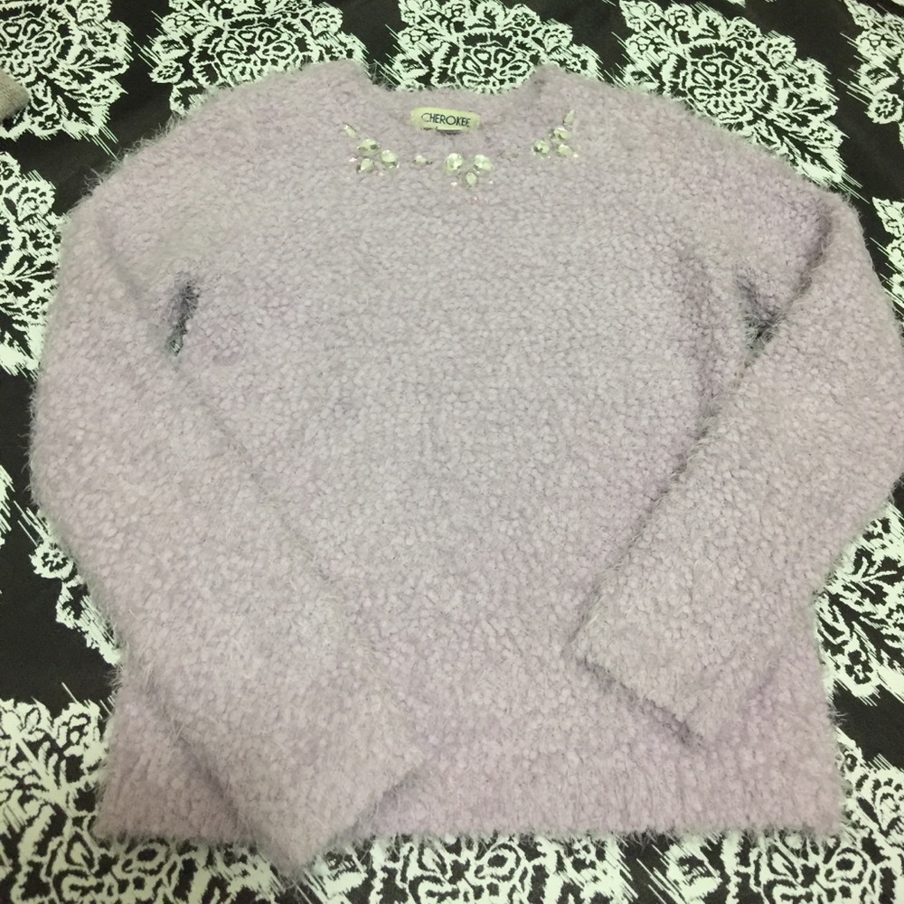 Cherokee girls sweater medium 7/8 purple