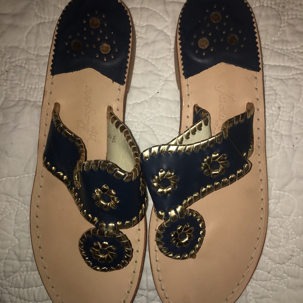 Navy Jack Rogers Sandal - Picture 1 of 3