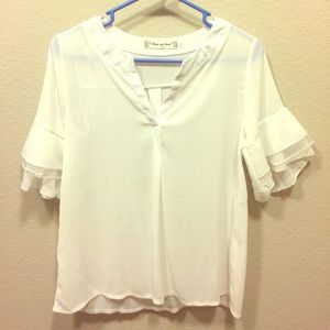 Basic Lace White Blouse