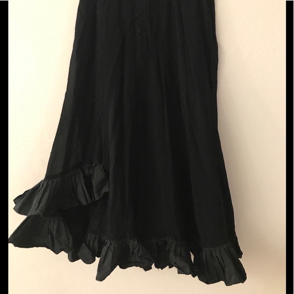Maria Grazia Severi Ruffled Black Skirt