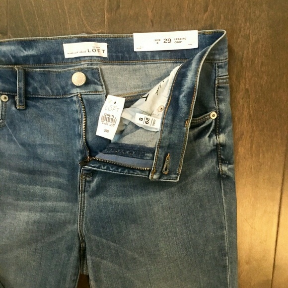 NWT Loft Women's denim crop leggings-Indigo Wash - Picture 2 of 5