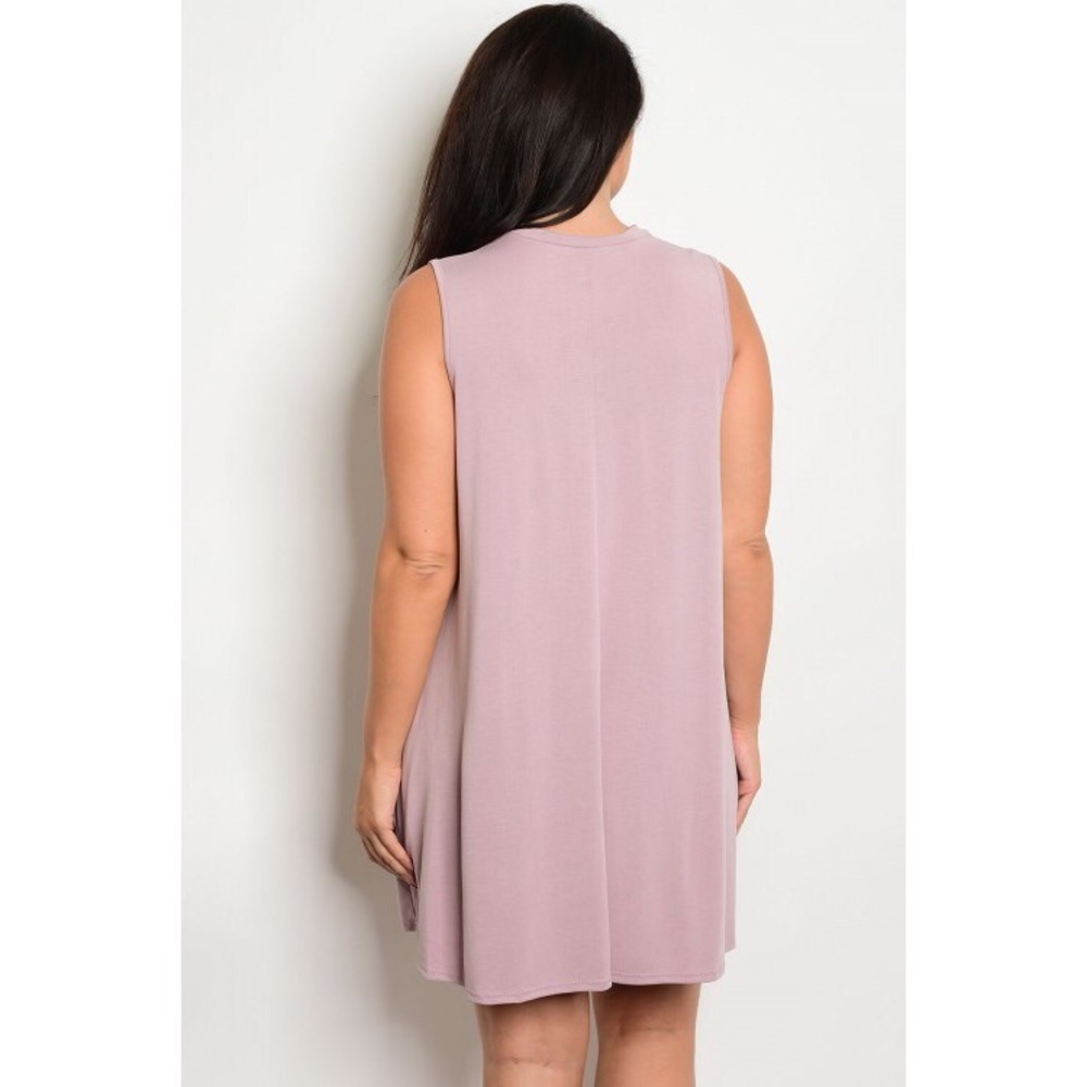 🆕Plus sz flattering/versatile 1X2X3X mauve dress - Picture 2 of 6