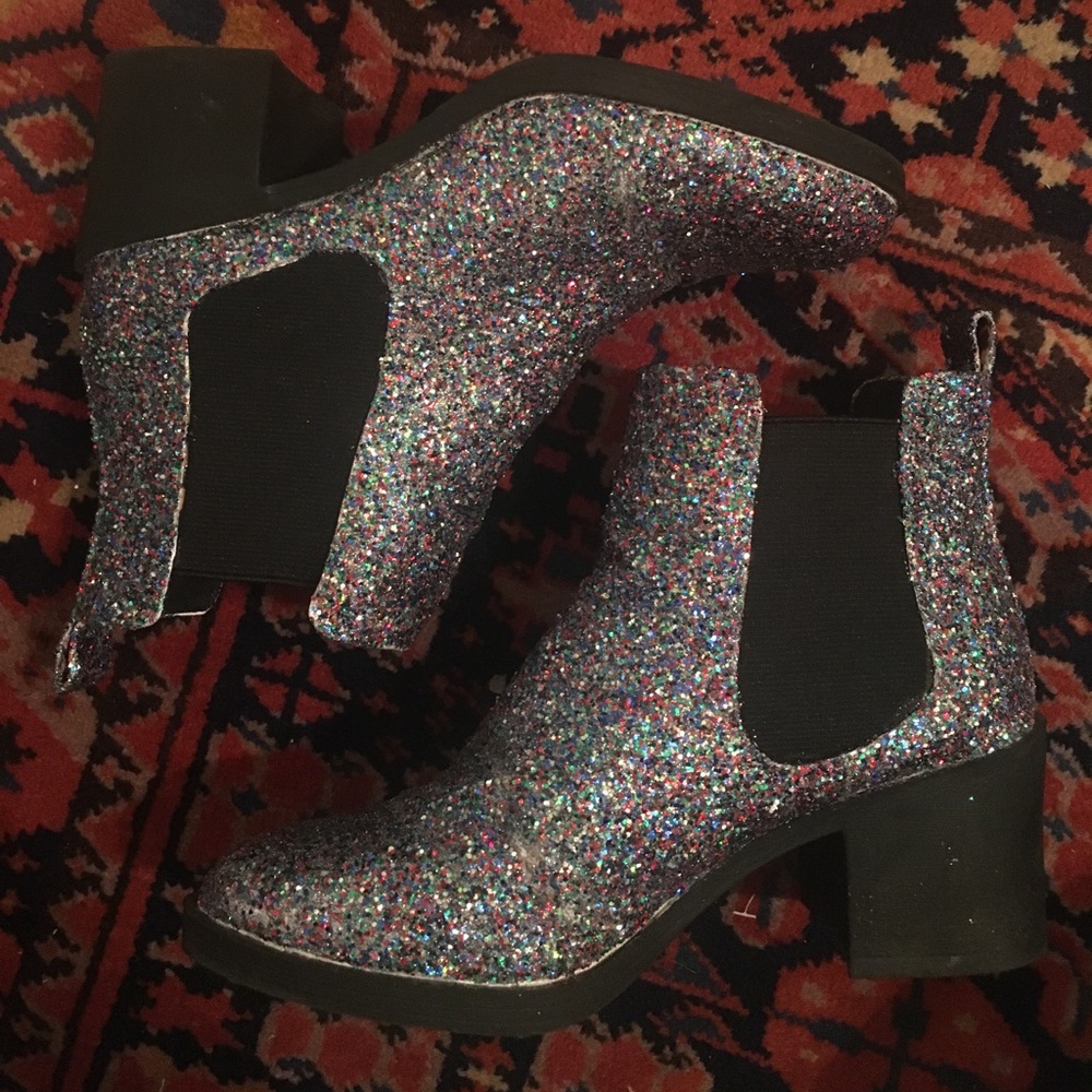 Glitter booties (size 6)