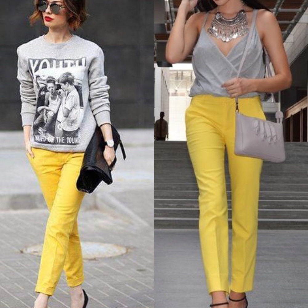 Clover canyon yellow elastic waist pants