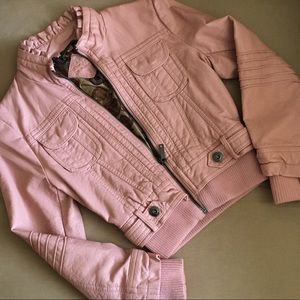 Jou Jou Girls Cool Faux Leather Jacket