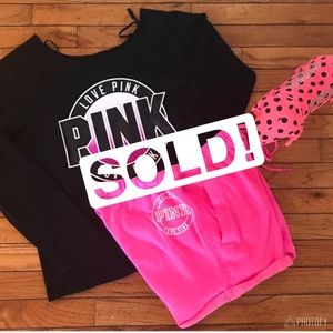 VS PINK  (S/M) Slouchy & Shorts