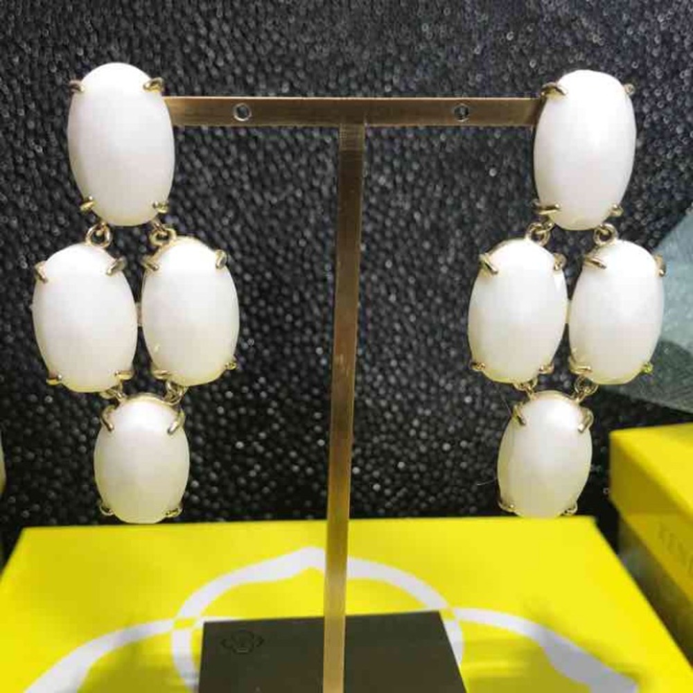 Kendra Scott White Earrings