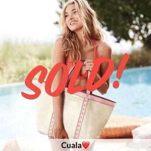 🆕 Victoria Secret Tote Canvas Large Bag