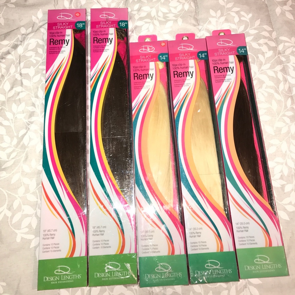 Clip in hair extensions