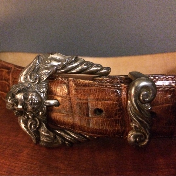 Work of art belt. Alligator leather with silver main image 4