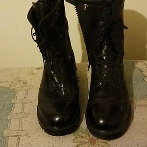 Rocky black 10" side zip tactical boots size 11