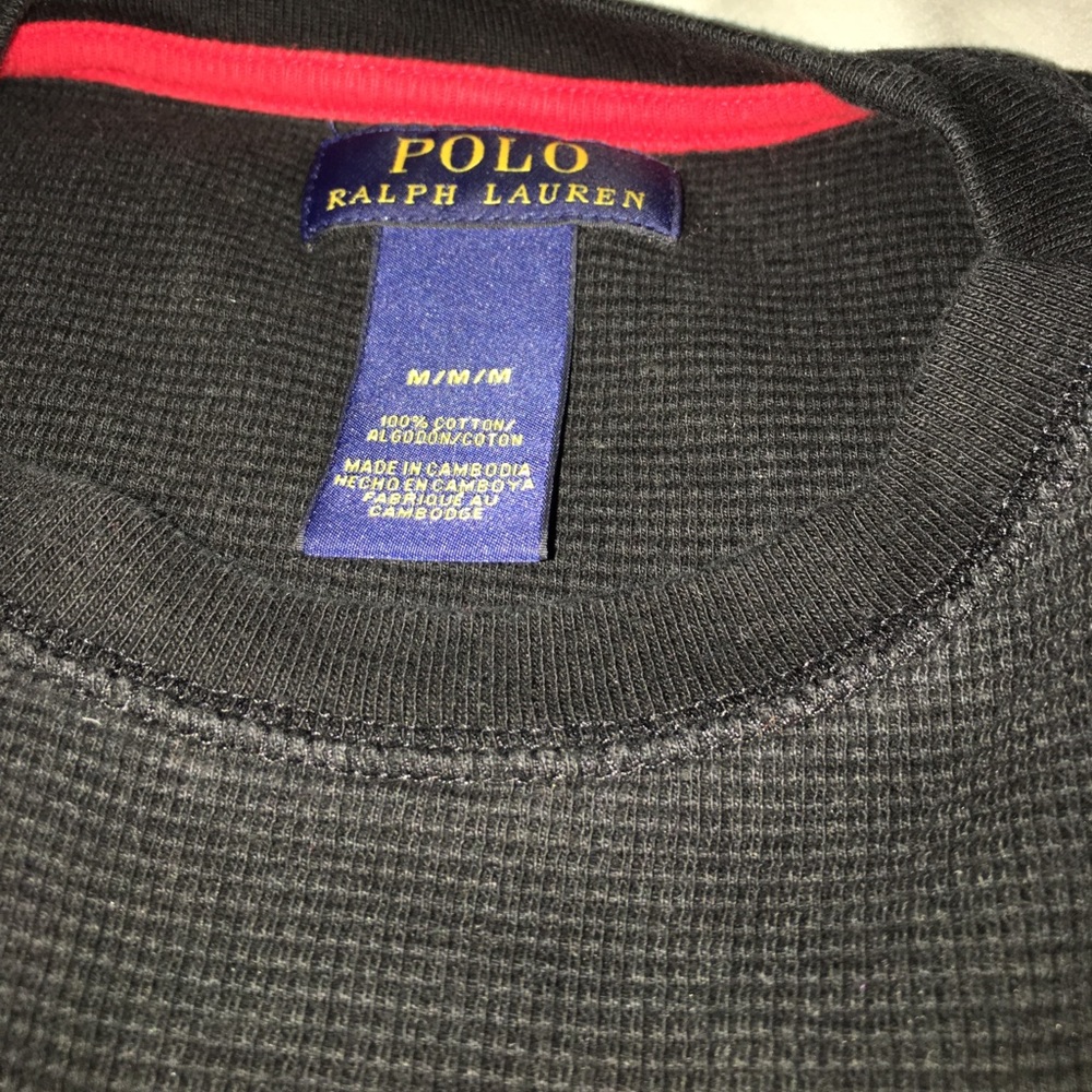 black long sleeve polo ralph lauren shirt