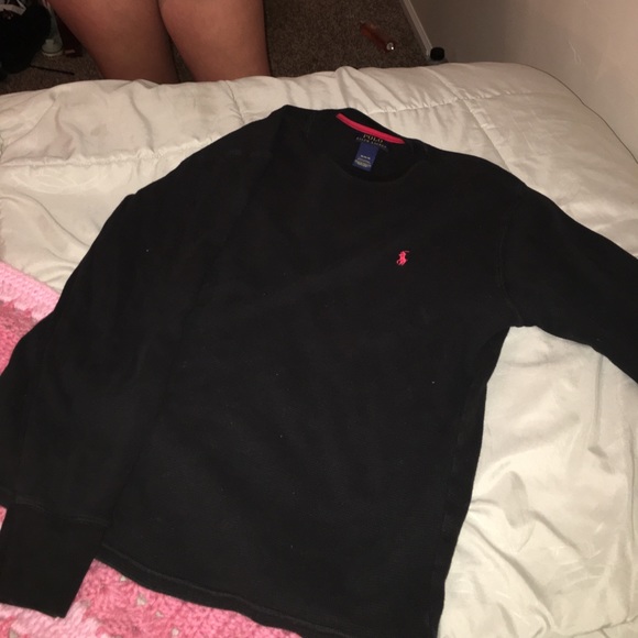 black long sleeve polo ralph lauren shirt - Picture 3 of 3