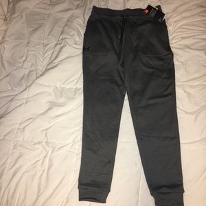 Gray Under Armour storm 1 fitted sweatpants