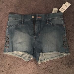 High-Rise Denim Shorts
