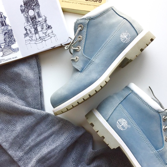timberland light blue boots