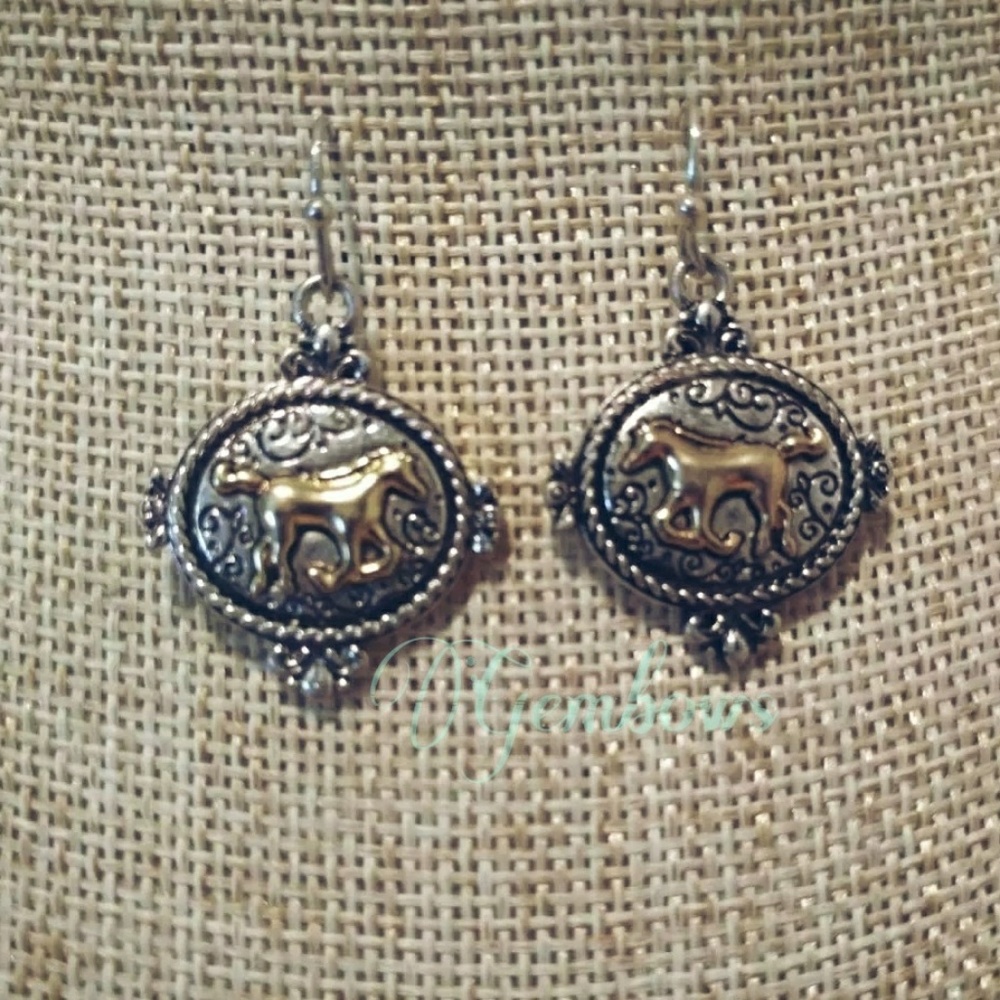 Pony charm earings