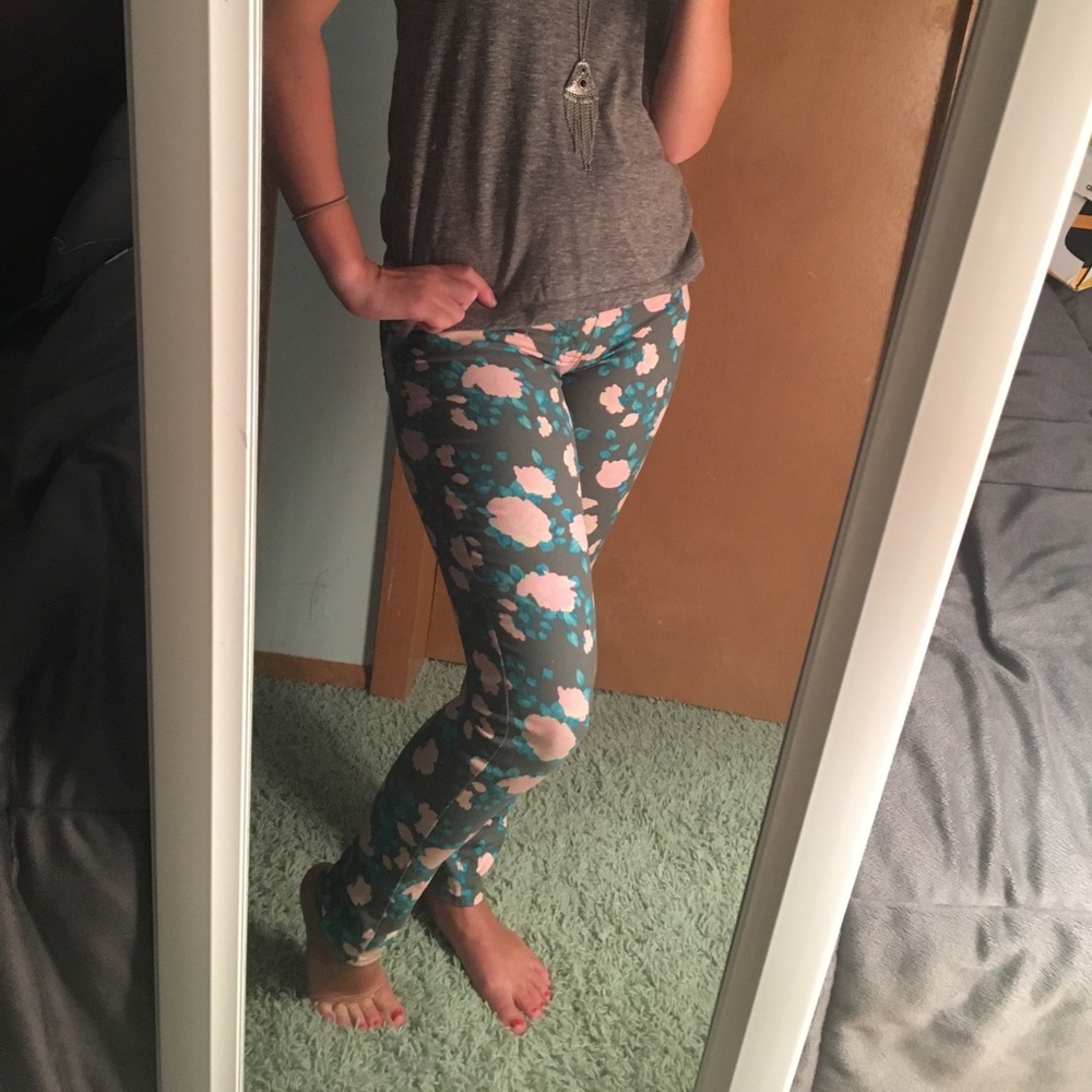 Floral print jeggings