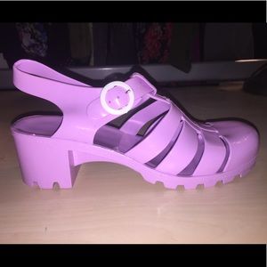 American Apparel jelly sandal with heel- seaside