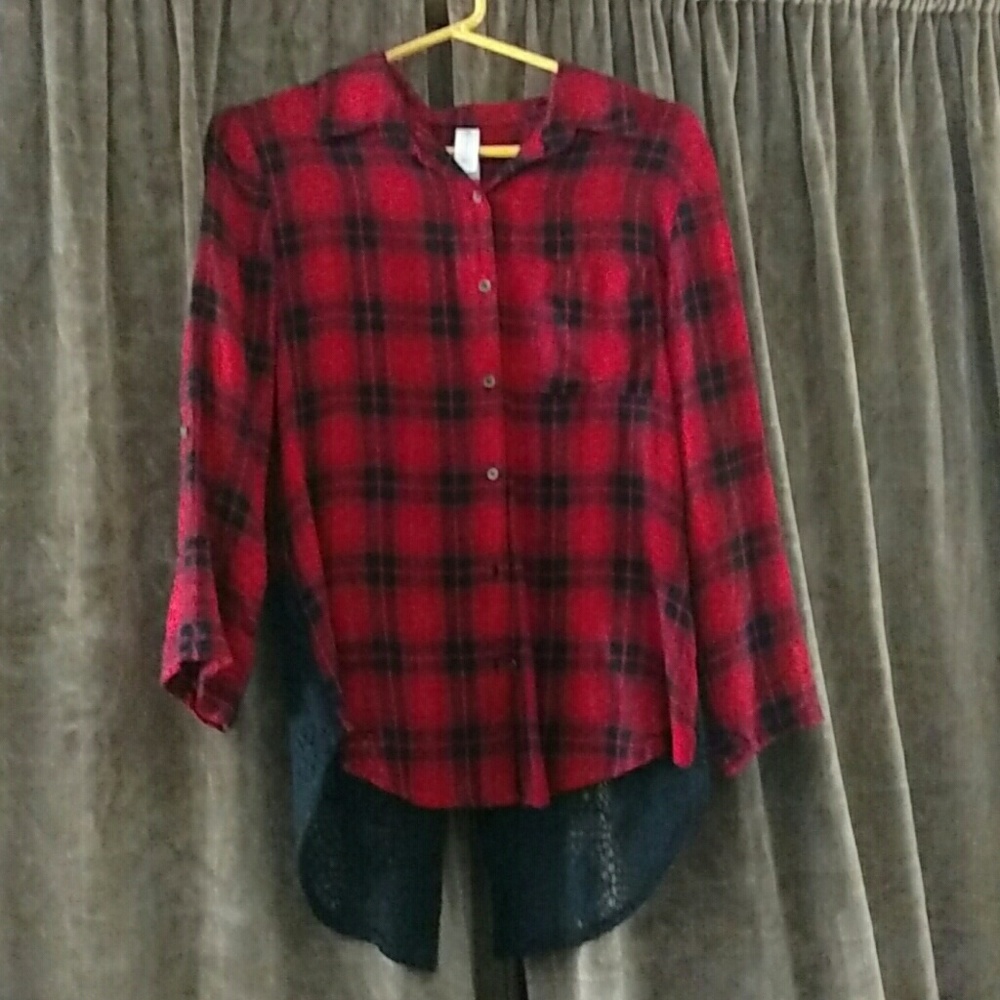 Red and black flannel.