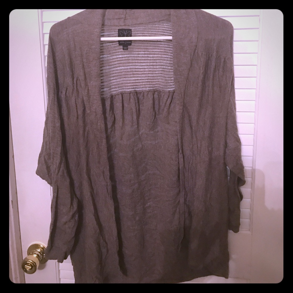 Ella moss bark colored knit cocoon sweater