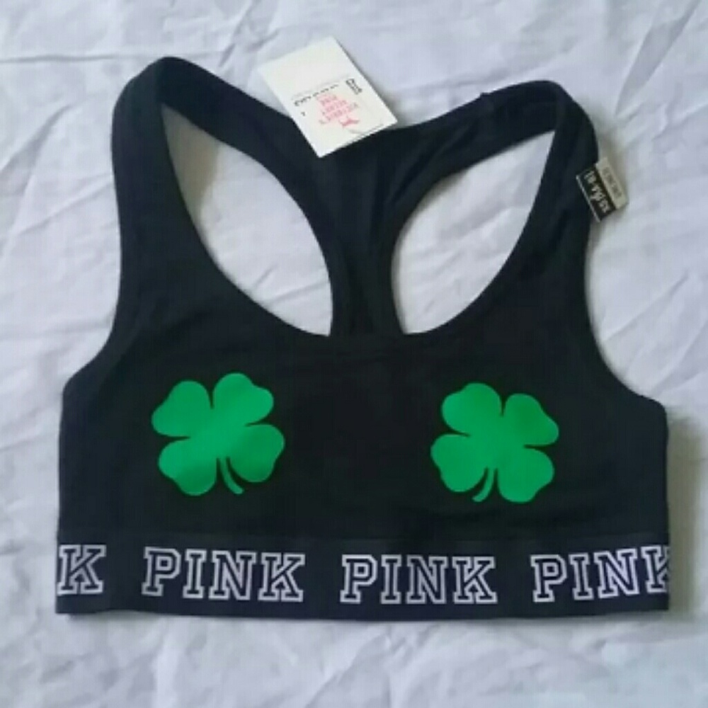 NWT Pink Shamrock Bra Top
