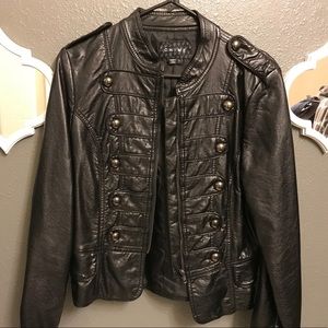 Vegan leather jacket worn once