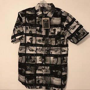 NWT HUF EMB SHORT SLEEVE WOVEN SHIRT MEDIUM
