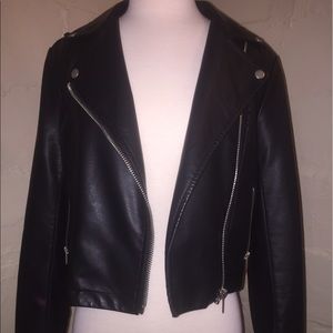 Faux Leather Biker Jacket