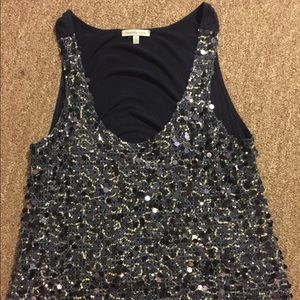 Sleeveless sparkly top