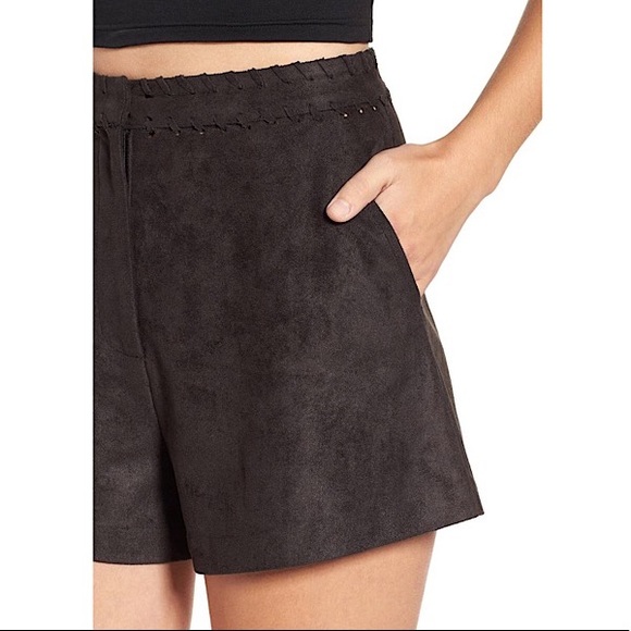 NORDSTROM ASTR BNWT High Rise Faux Suede Shorts - Picture 4 of 7