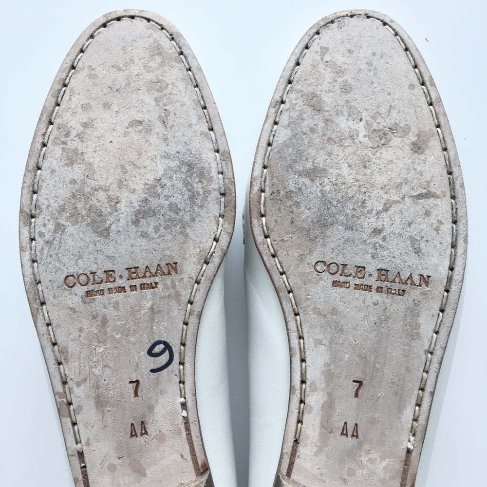 Cole Haan White Leather Loafers - Picture 4 of 6