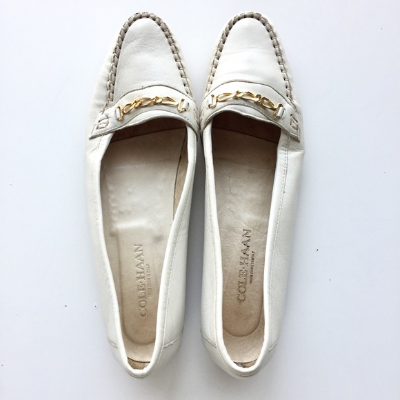 Cole Haan White Leather Loafers - Picture 2 of 6
