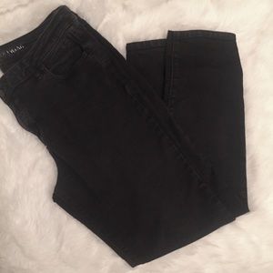 Vera Wang Skinny Ankle Black Denim Jeans