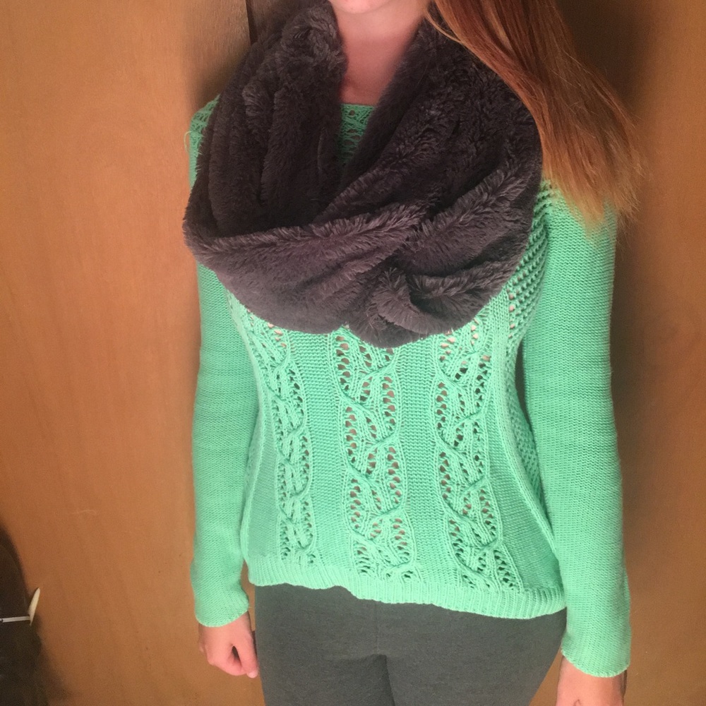 Green knit sweater
