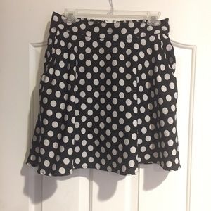 Black skirt w/white polka dots