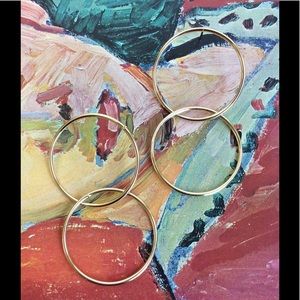 Circle link earrings