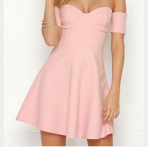 Tobi Pink Dress Sz S off the shoulder