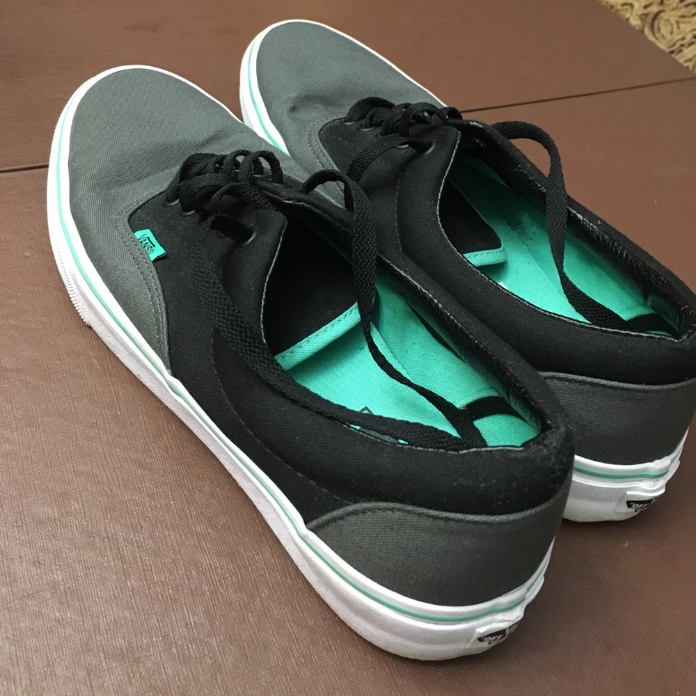 Gray and Green Vans