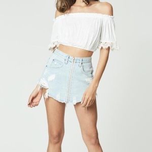 NWT Carmar Denim Zuni Beatrice Skirt