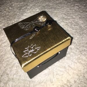 Handcrafted Memory/Jewlery box- Gold & Black