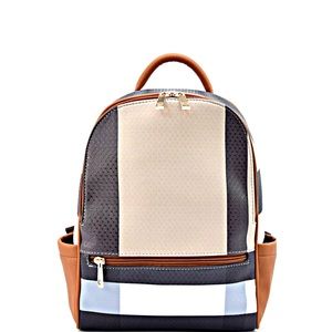 Classic Plaid Backpack (Tan)