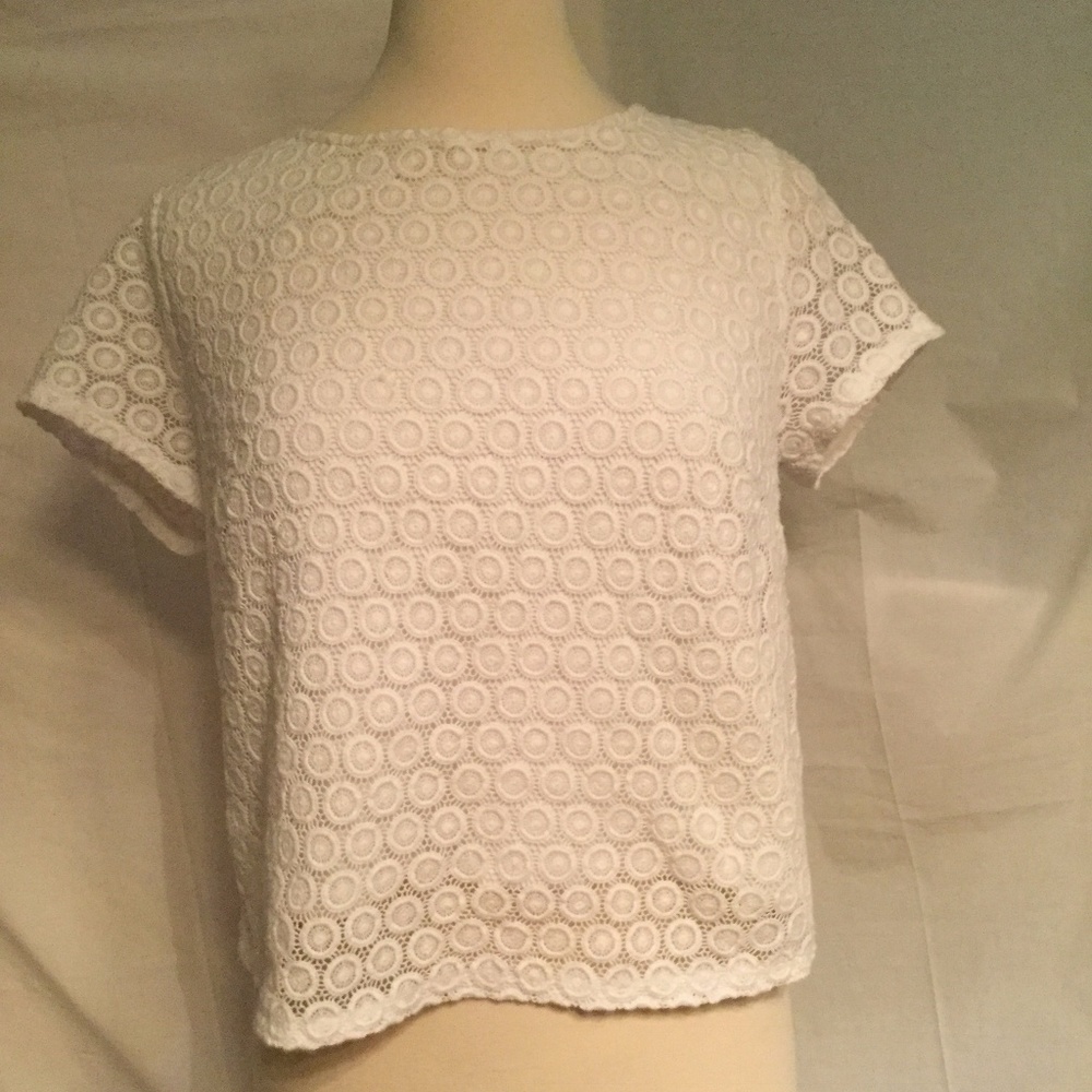 Lily Pulitzer XXL Lined Lace Scoop Back Crop (F-4)